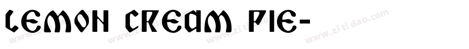 Lemon Cream Pie字体转换